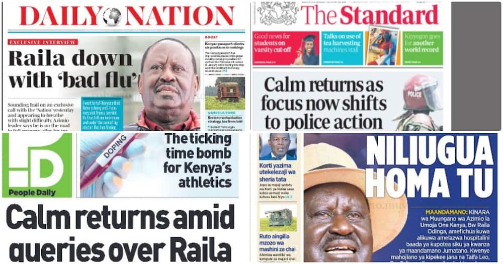 Kenyan newspapers headlines for Friday, July 21.