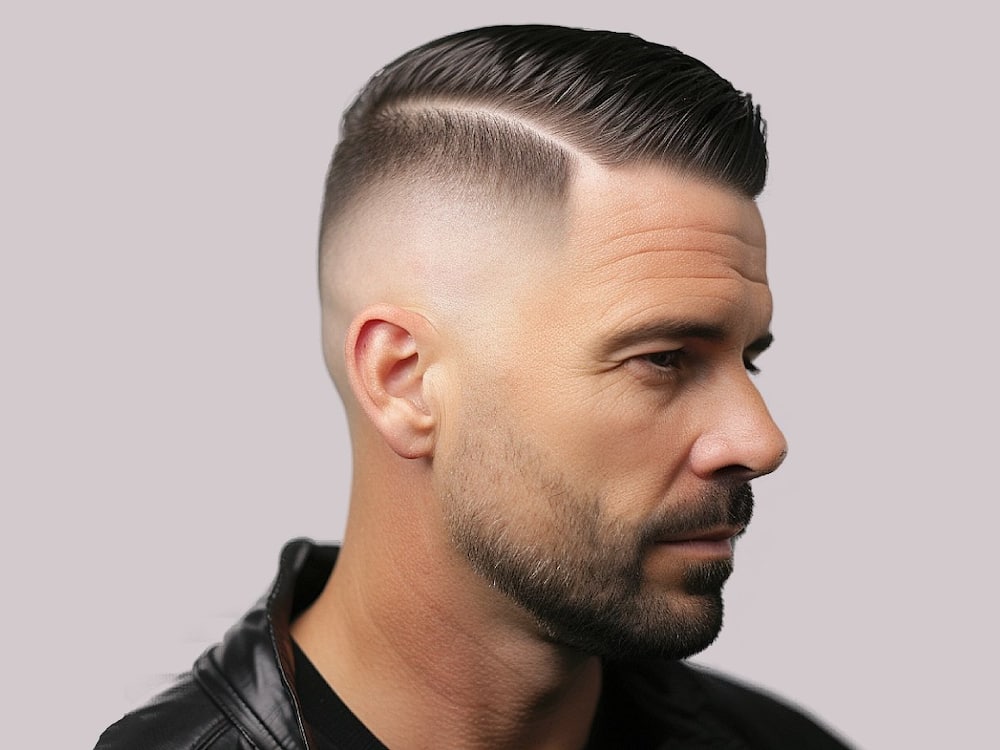 Casual undercut for men with oval face