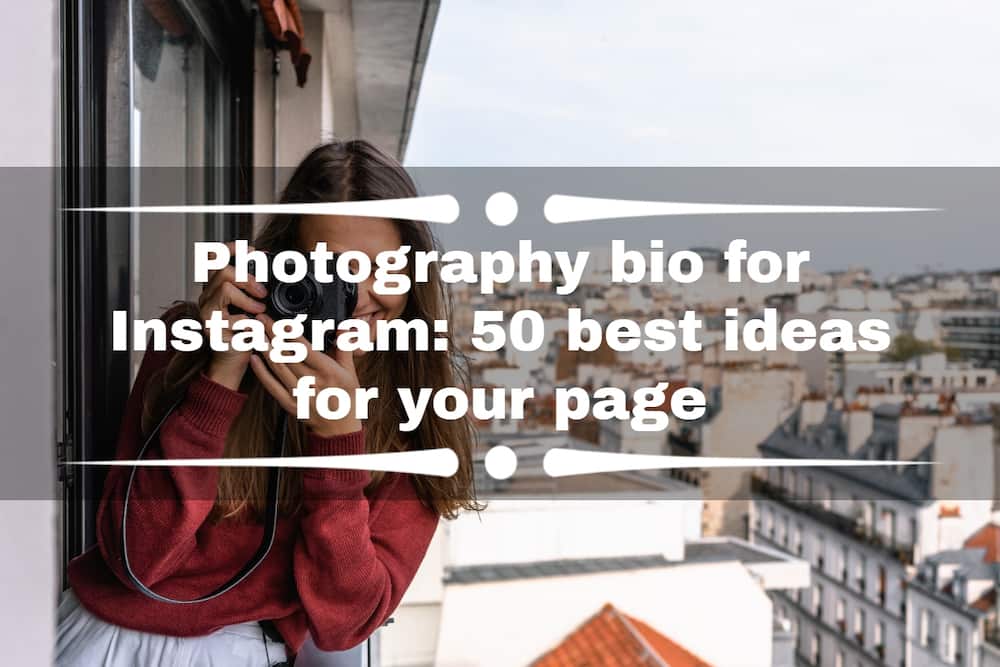 Photography bio for Instagram