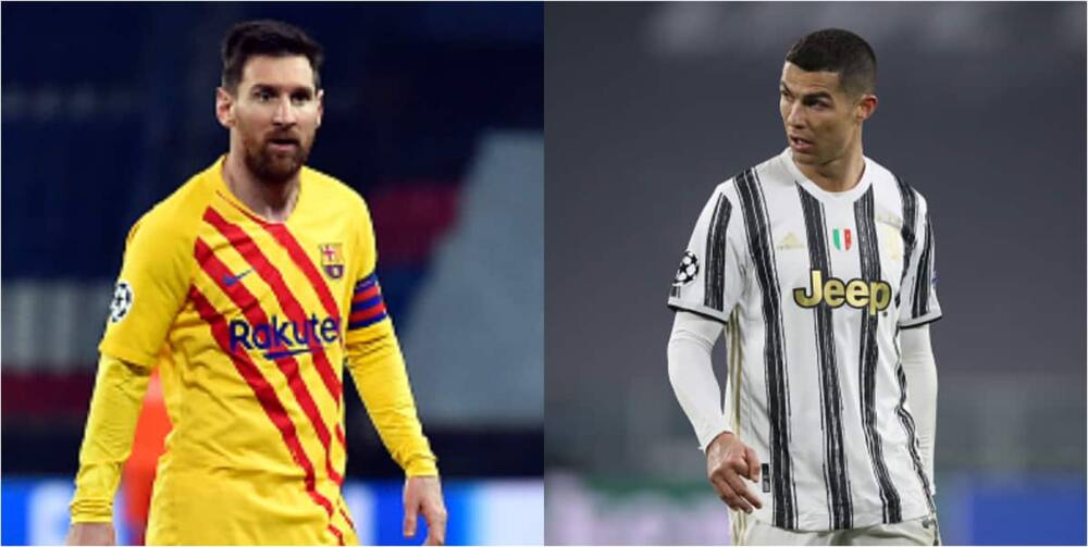 File photos of Lionel Messi and Ronaldo.