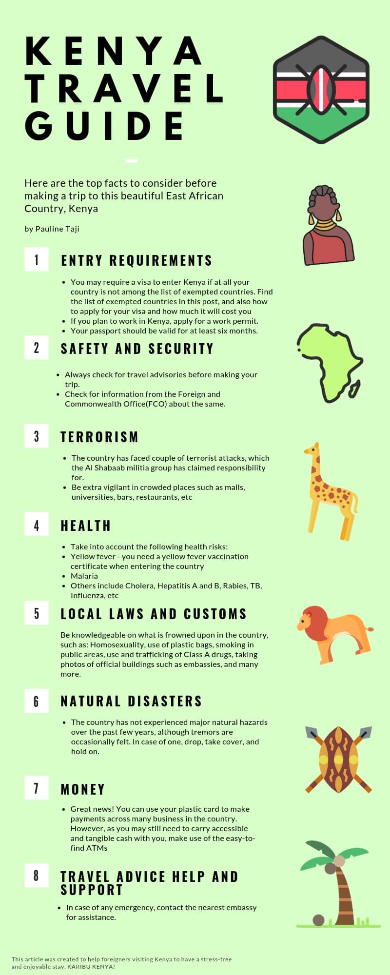 Kenya travel advice infographics, is it safe to visit kenya? how dangerous is in kenya?