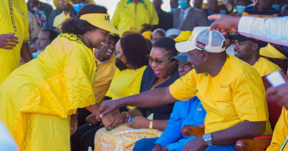 Deputy President William Ruto (r) and nominated Senator Millicent Omanga (l). Photo: Millicent Omanga.