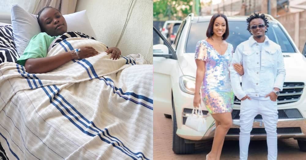 Diana Marua wishes Bahati's baby mama Yvette Obura a quick recovery.