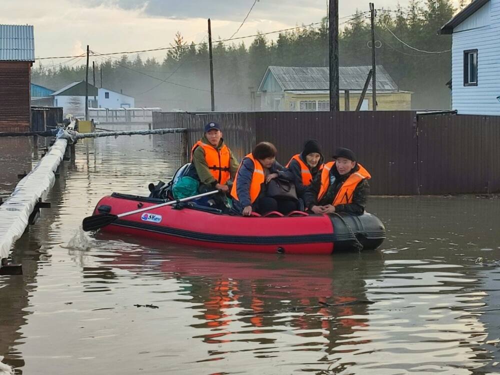 Emergency services have had to evacuate residents of flooded villages in Yakutia