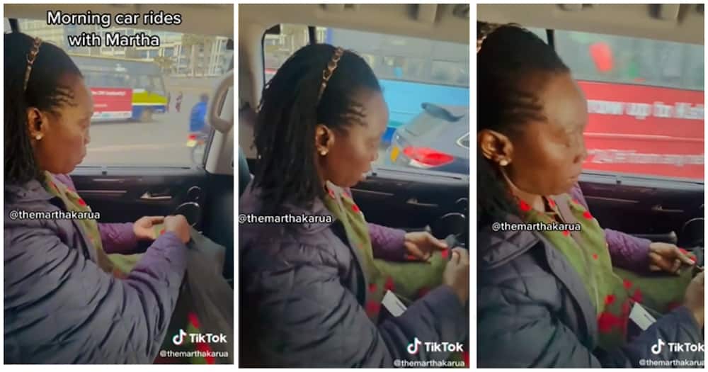 Martha Karua in car ride.