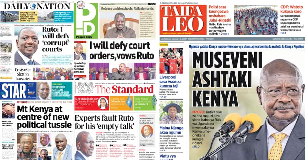 Kenya Newspapers Review for January 3