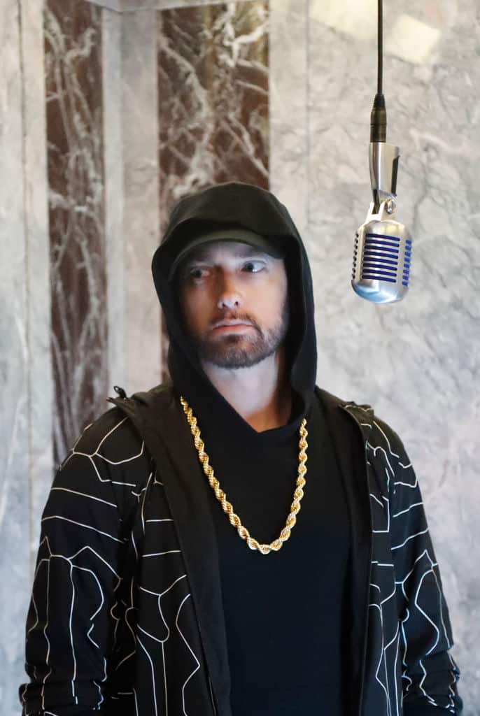 What happened to Eminem's face