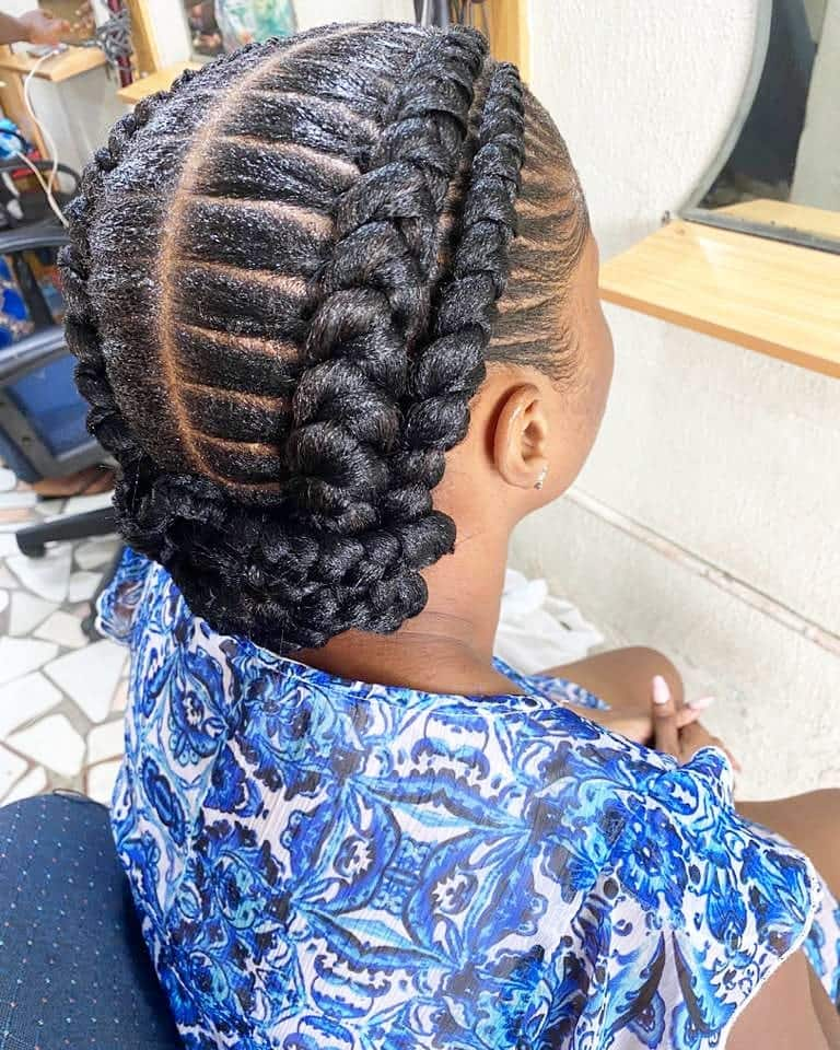 Ghana Weaving  How to make Ghana Braids / Feed in braids 