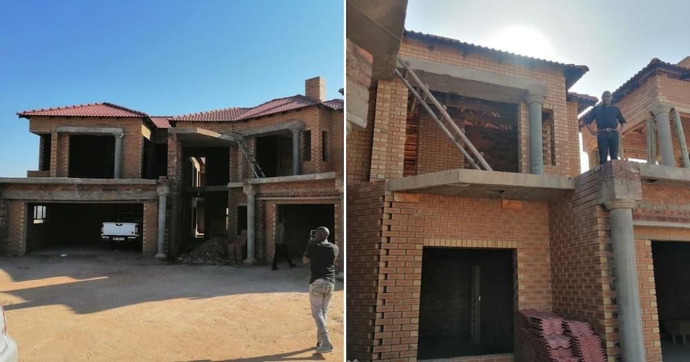 Limpopo man shows off the mansion he is building in the village