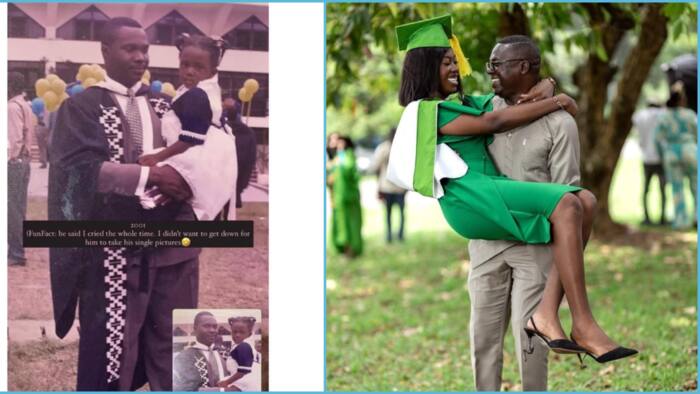 Loving Father Lifts Adult Daughter on His Arms During Graduation, Photo Goes Viral