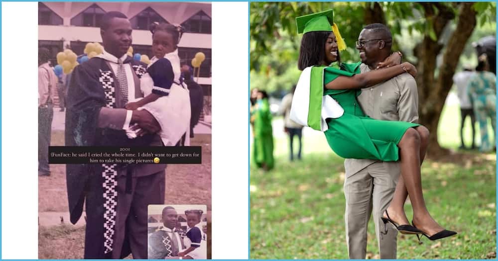 Ghanaian father warms hearts as he lifts daughter on graduation day