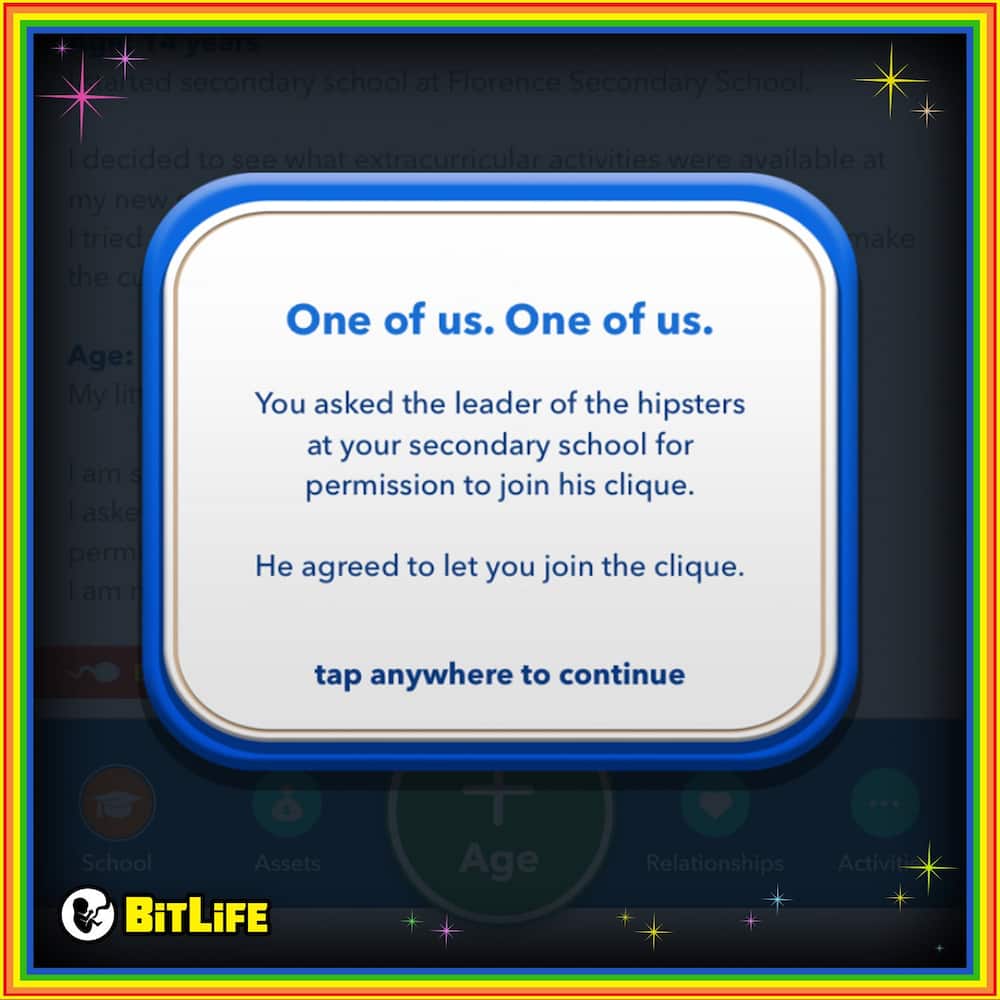 How to join the Goths Clique in BitLife