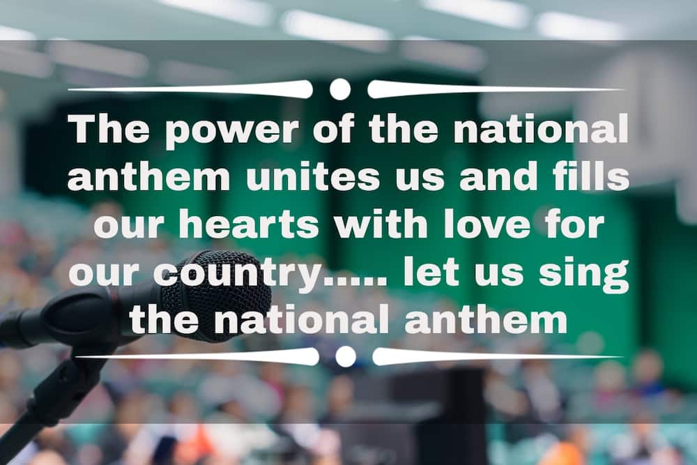 What to say before the national anthem in a school