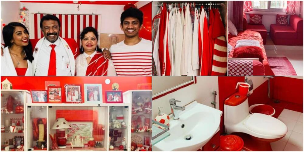 Meet the family who only wear red and white - and live in a red and white house
