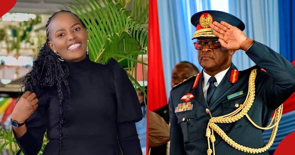 Sergeant Rose Nyawira (l) died alongside KDF boss Francis Ogolla (r) in a hopper crash.