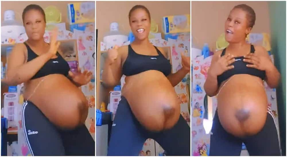 Pregnant Woman Shares Reaction To Her Big Baby Bump