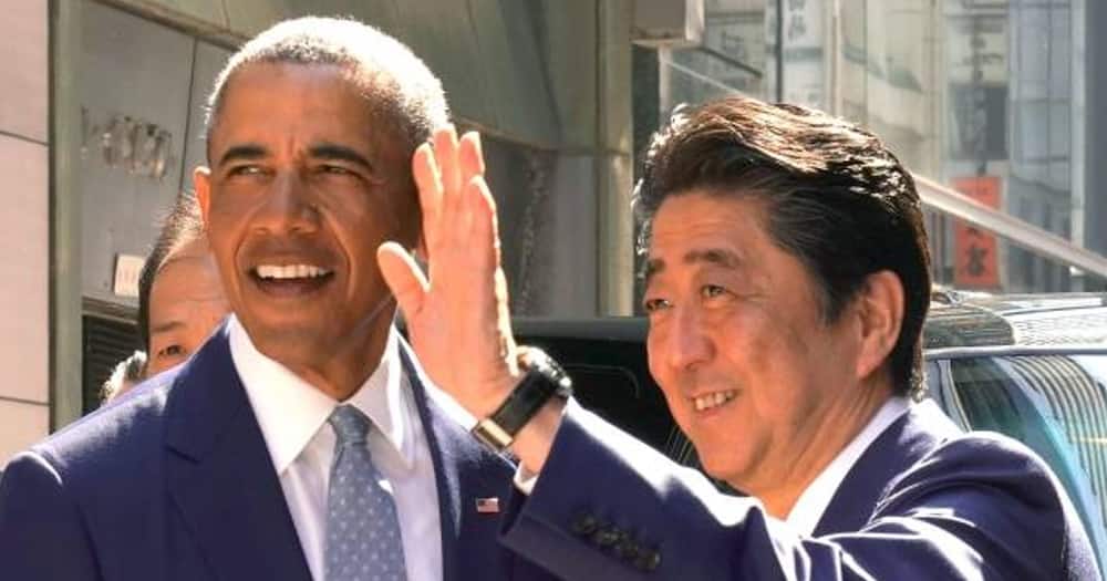 Barack Obama, Viongozi wa Dunia Wamlilia Shinzo Abe, Waziri Mkuu wa Zamani Japan