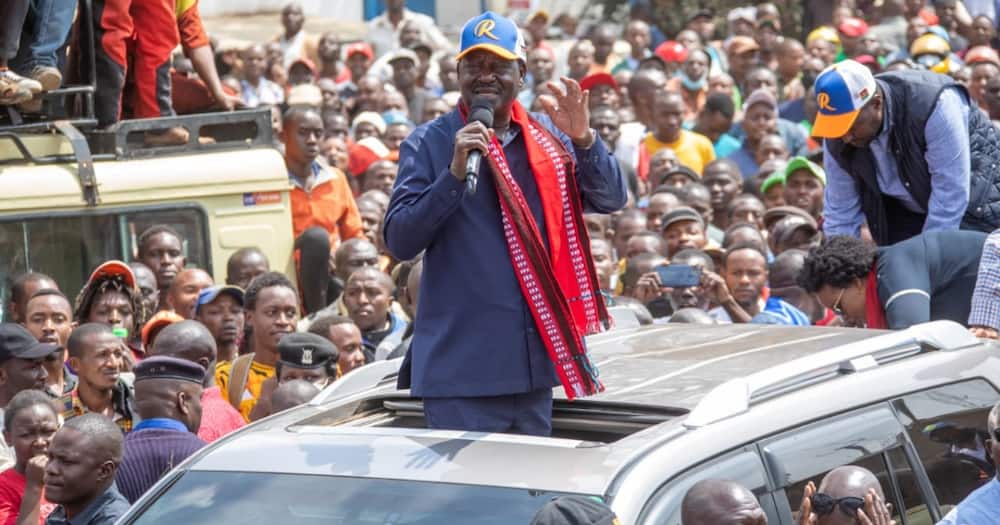 Raila Odinga campaigns in Kiambu.