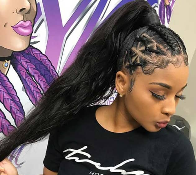 20 high braided ponytail weave designs for black women 