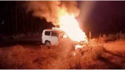Kirinyaga: 7 Cheat Death after Their Vehicle Hits Culvert, Bursts into Flames