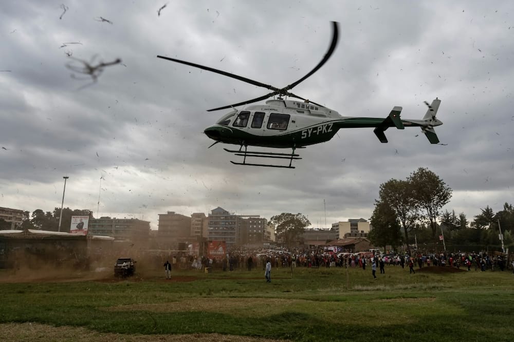 Helicopters are a popular mode of transport on the election campaign trail