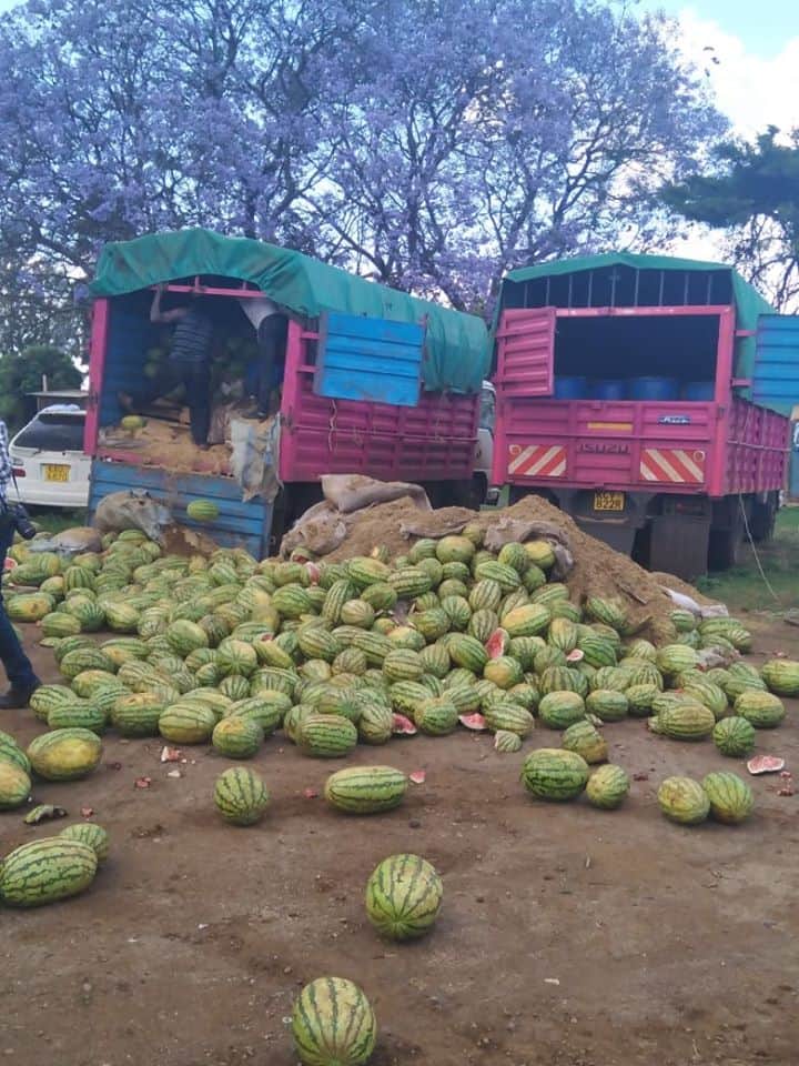 Detectives impound 2 lorries transporting 54 drums of ethanol concealed by watermelons