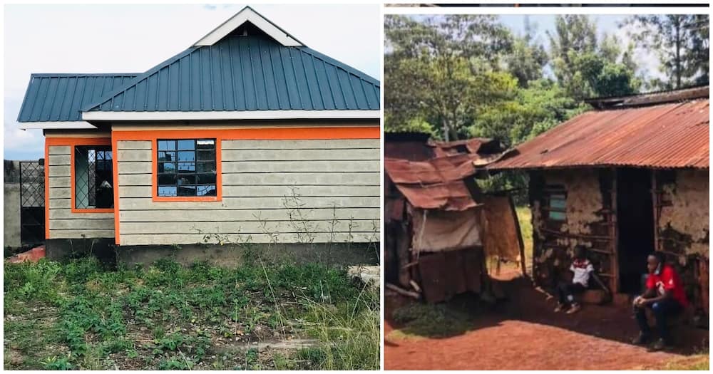Confusion as Kenyan Woman Gifted Beautiful Permanent House Returns to Her Mud-Walled House: "Heartbreaking"