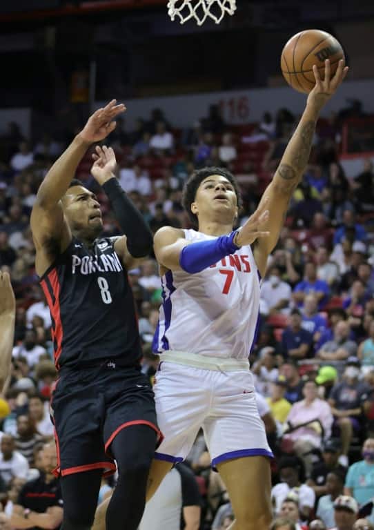 Frenchman Killian Hayes of the Detroit Pistons takes the ball to the hoop and will have the chance to do the same in front of home-nation supporters in an NBA regular-season game at Paris in January