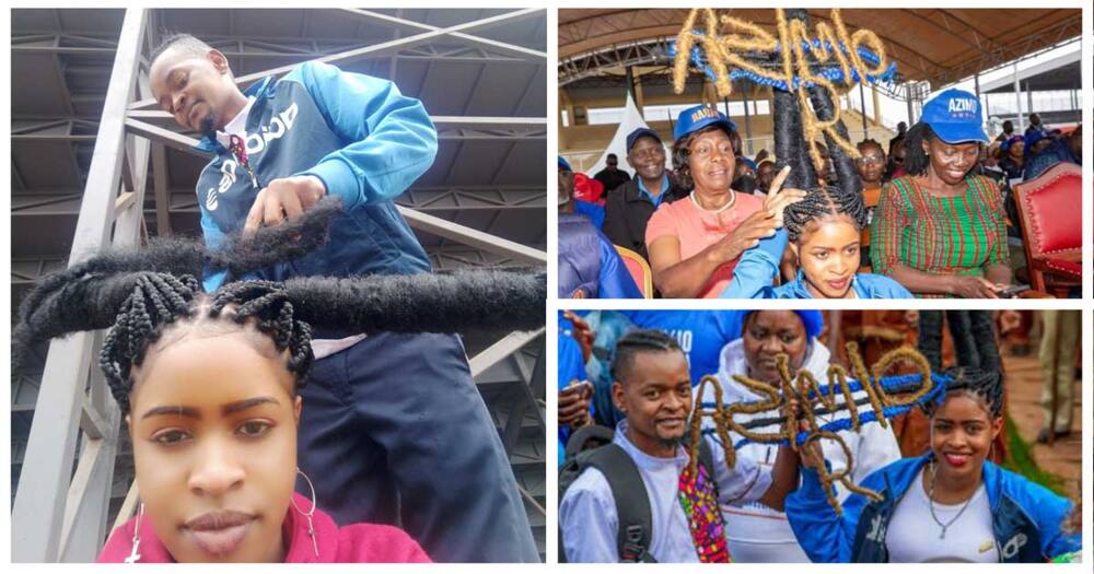 Martha Karua Impressed as Kirinyaga Hairdresser Styles Hair Into Azimio Alliance Name Martha Karua Impressed as Kirinyaga Hairdresser Styles Hair Into Azimio Alliance Name