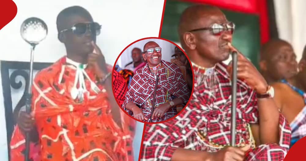 Kenyan man impressively recreated a photo of President William Ruto clad in Maasai traditional attire.