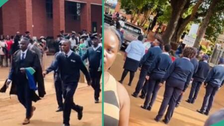 Emotional Moment as Security Guards Leave Work to Attend Colleague's Graduation, Shed Tears in Video