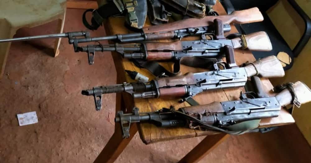 The cache of arms recovered in Garbatulla.