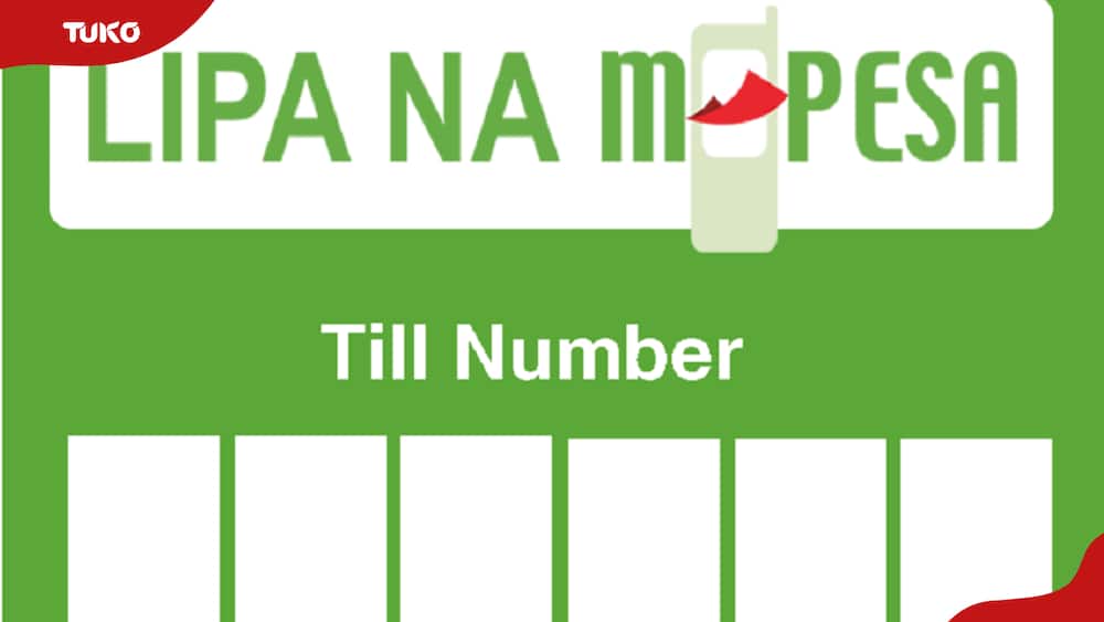 M-Pesa till number sticker