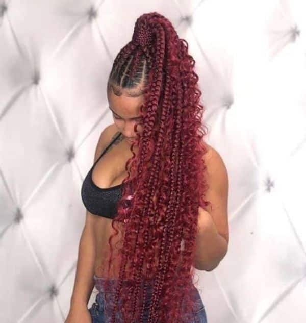 bohemian box braids