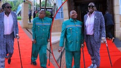 Winnie Odinga, David Sankok Share a Moment On Their Way to Parliament