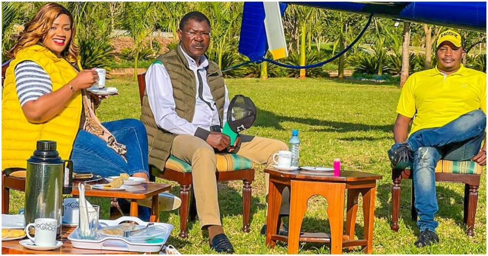 Moses Wetang'ula, Cate Waruguru Enjoy Evening Breeze in Kisii during Kenya Kwanza Rally