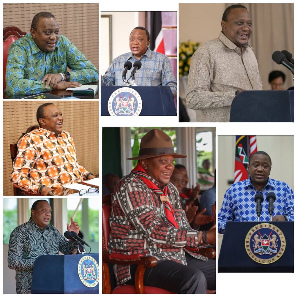 Uhuru urges Kenyans to buy, wear locally-made shirts, shows off own collection