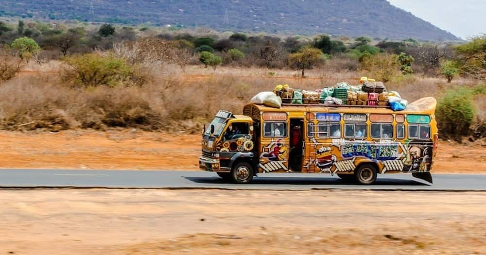 A bus travelling up-country. Photo: Coca-Cola.