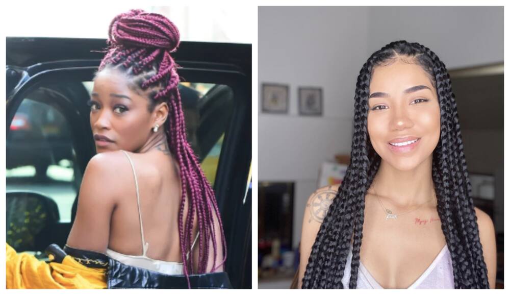 big red box braids