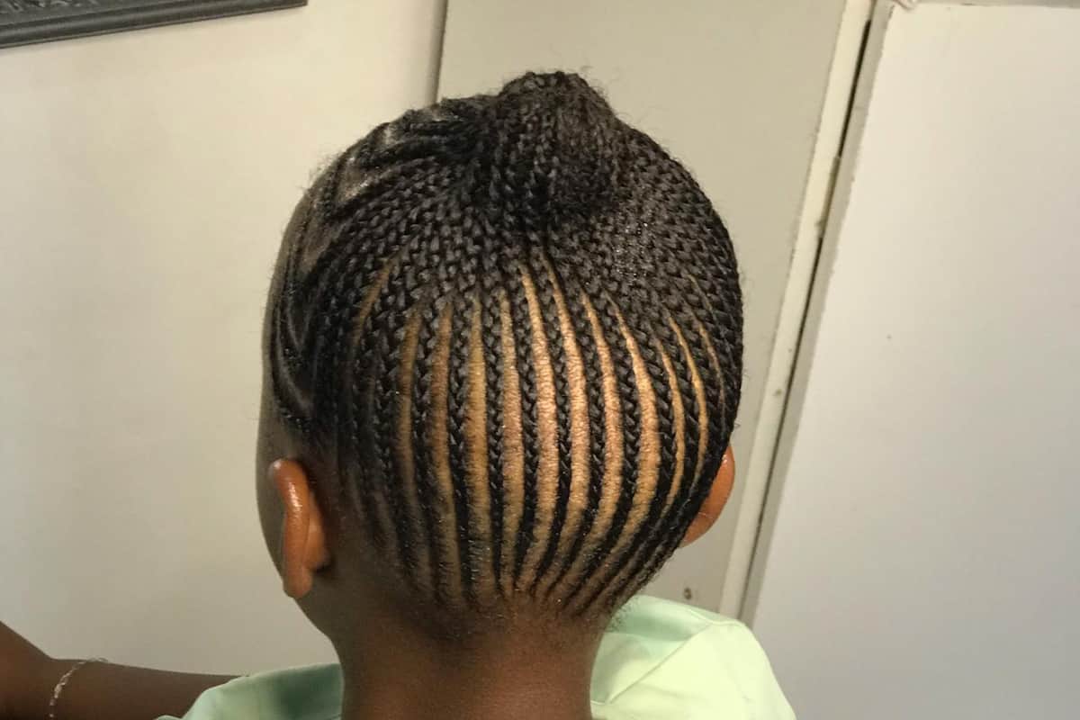 Small lines straightback @debrahhair Price:R550 with curls Contact  0848961919 for more info #braidideas #braidstyles #cornrows #protec... |  Instagram