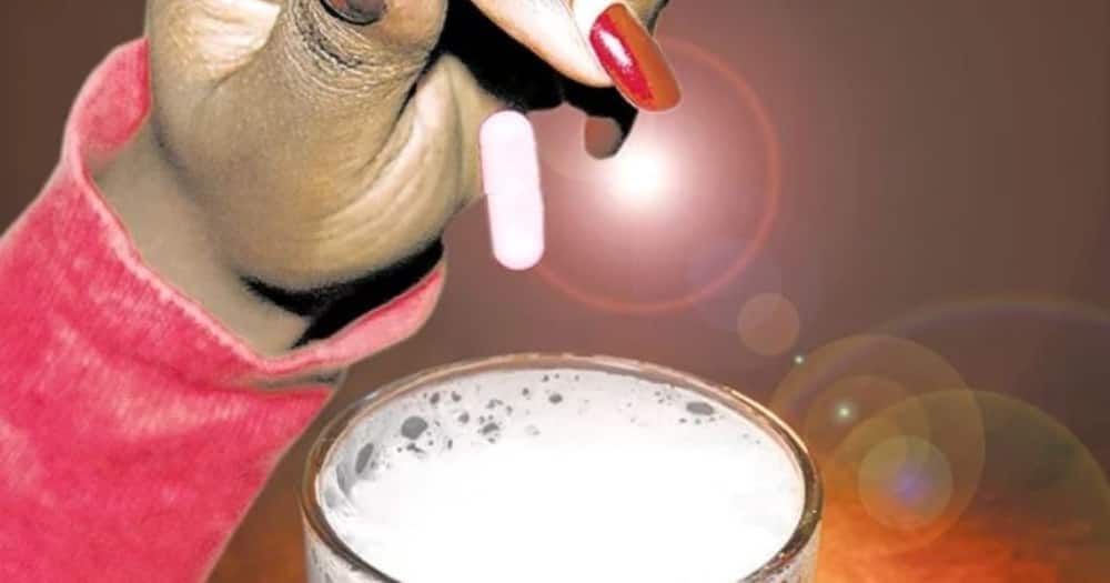 An image of a lady adding a drug to a drink. Photo: The Fix.