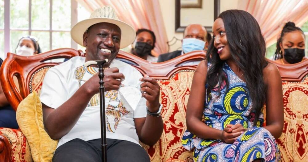 Deputy President William Ruto and her daughter June Ruto. Photo: Dennis Itumbi.