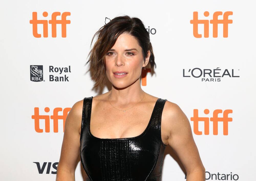 Neve Campbell attends the Castle in the Ground premiere