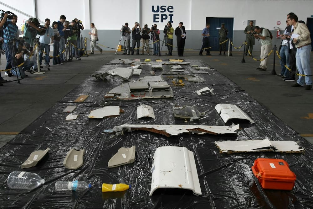 Debris from the 2009 crash was found in the following days
