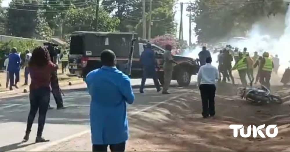 Irate Boda Boda Riders Storm Kerugoya Police Station.