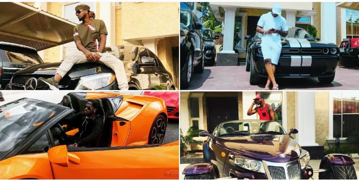 P-Square brothers and the expensive luxury cars in their individual garages