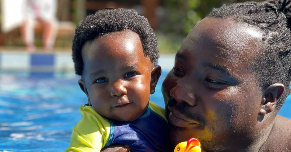 Willis Raburu and son, Mali.