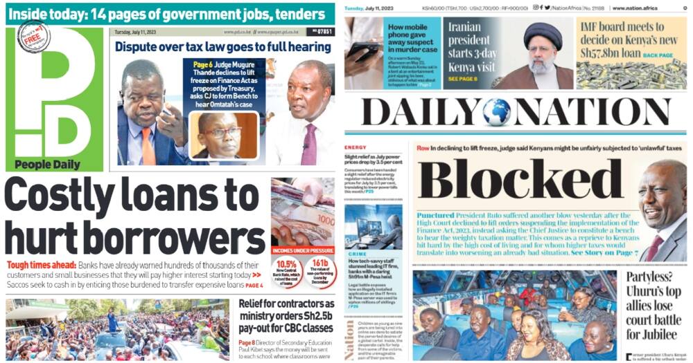 Kenyan Newspaper Review for July 11.