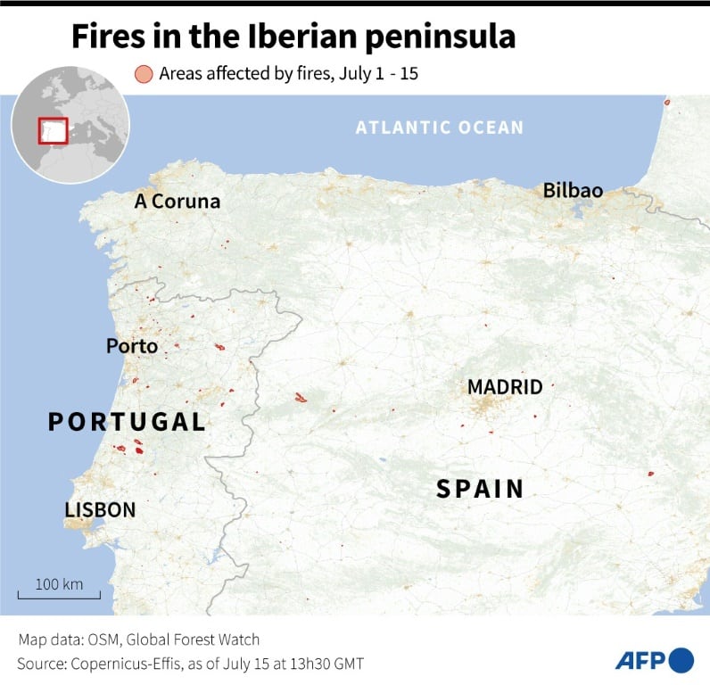 Fires in the Iberian peninsula