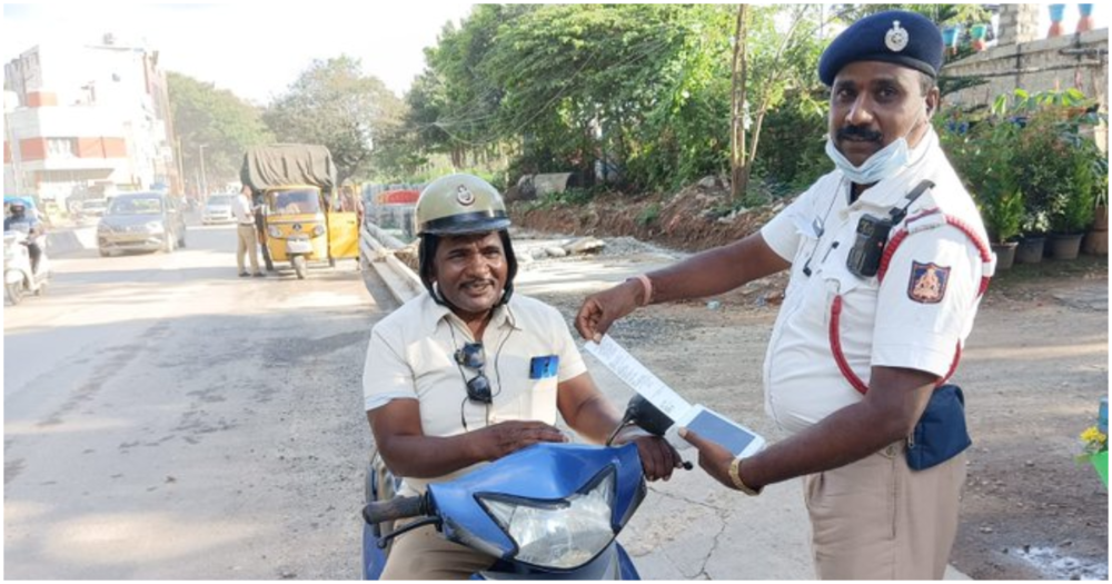 Indian traffic police officer